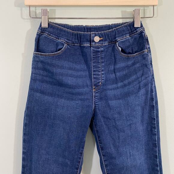 Uniqlo Girl's Blue Pull On Flared Jeans Size 11-12 - Picture 2 of 5